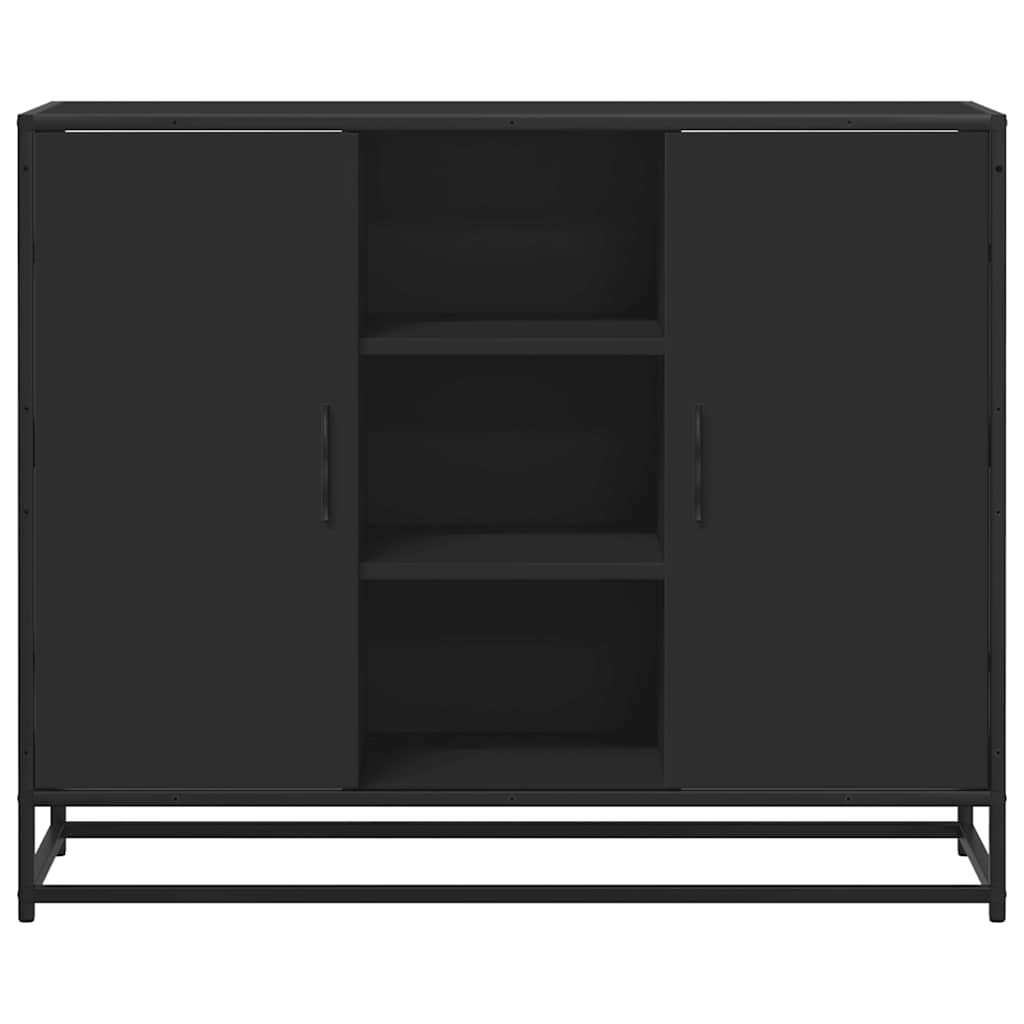 Sideboard Schwarz 92x35x76 cm Holzwerkstoff